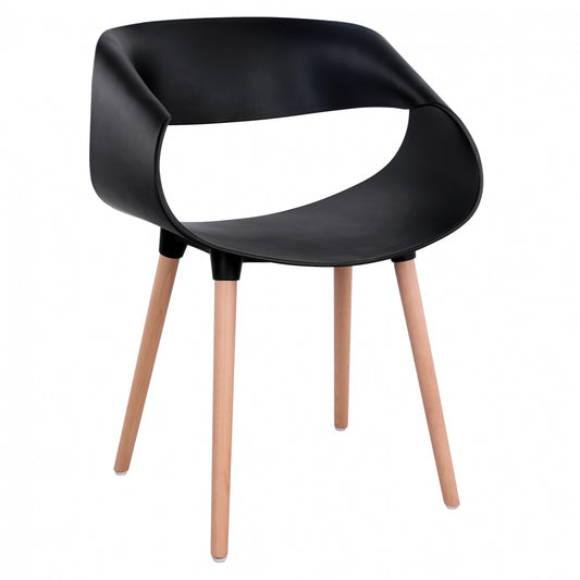 Polypropylene Armchair Maggie HM8600.02 in Black color 59x53x80 cm image 1