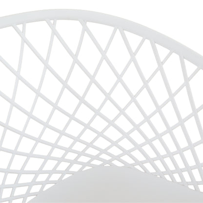 Бял Полипропиленов Стол Ариадна с Метална Рамка 62,5x56x80cm