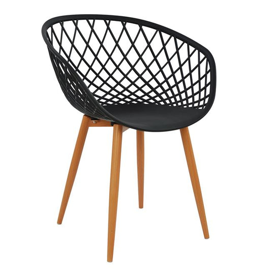Armchair Polypropylene black Ariadne HM8001.02 62,5x56x80cm image 1
