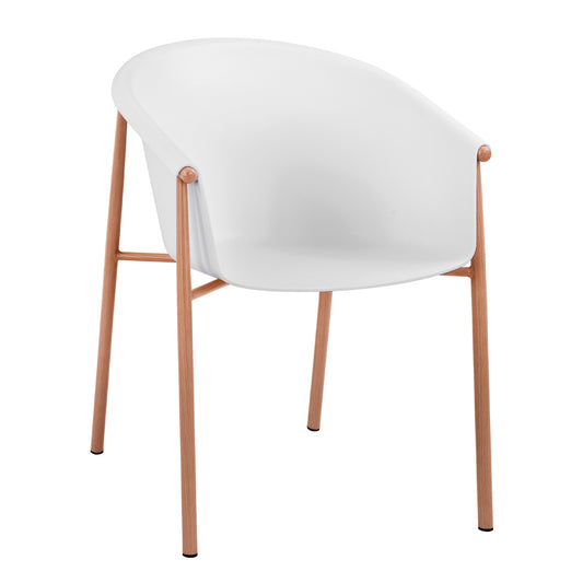 Armchair Polypropylene Helga in white color HM8685.01 57x56,5x78 cm image 1