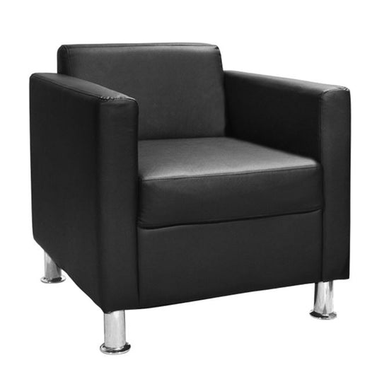 HM3035.02 Armchair Cubo, PU black, 70χ71χ73 cm image 1