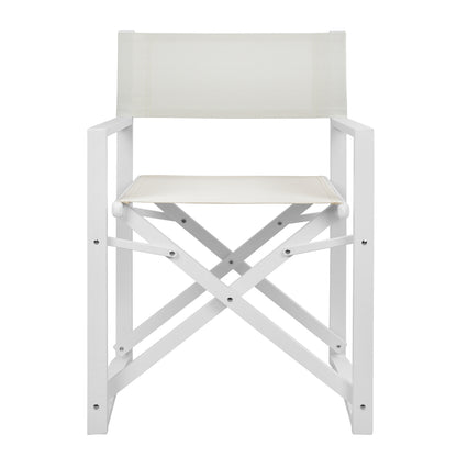 DIRECTOR'S CHAIR ALUMINUM DUPRE HM5094.02 WHITE COLOR 57x48,5x85.5Hcm.