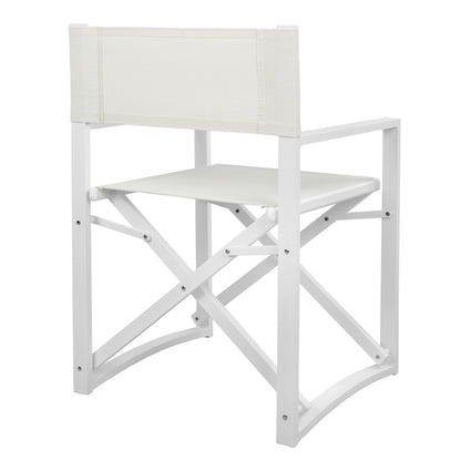 DIRECTOR'S CHAIR ALUMINUM DUPRE HM5094.02 WHITE COLOR 57x48,5x85.5Hcm.