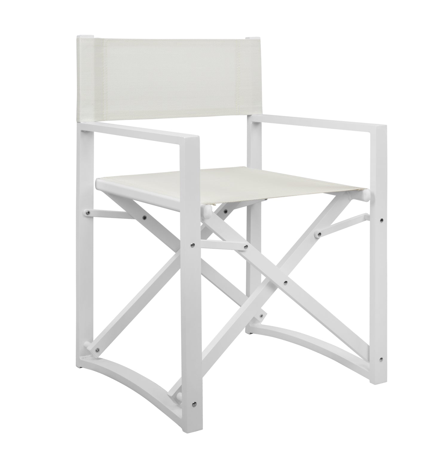 DIRECTOR'S CHAIR ALUMINUM DUPRE HM5094.02 WHITE COLOR 57x48,5x85.5Hcm. image 1