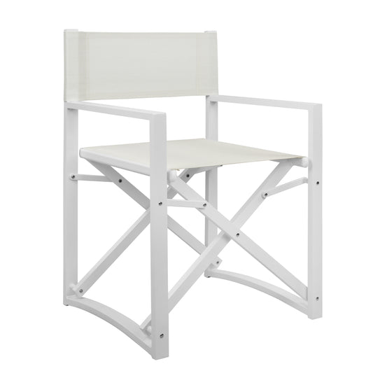 DIRECTOR'S CHAIR ALUMINUM DUPRE HM5094.02 WHITE COLOR 57x48,5x85.5Hcm. image 1