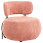 LOUNGE CHAIR ROUND KARSEN HM9598.02 PINK BOUCLE FABRIC 75x75x75H cm. image 1