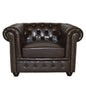 Armchair T.Chesterfield POLINA HM3011.01 PU Dark Brown 110x90x73Hcm image 1