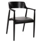 DINING ARMCHAIR KINGSLEY HM9634.02 MAHOGANY WOOD-BLACK VINYL 58x53x80Hcm. image 1