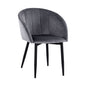 Armchair Bessie HM8699.01 Velvet Grey with metallic frame 60x62x80 cm. image 1