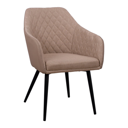 Armchair Charles HM8522.07 with fabric Beige & PU Beige 57x63x83 cm image 1
