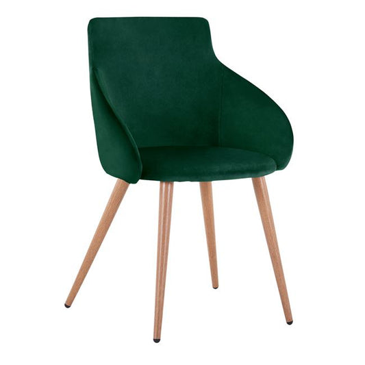 Armchair Ivy Velvet Green and metallic legs HM8546.03 55x55x80 cm image 1