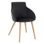Armchair Ivy Velvet Black with metallic legs HM8546.04 53x55x79cm image 1