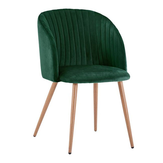 Armchair Leah with Velvet Cyppress Green and Metallic Legs HM8543.03 51x58x80 cm image 1