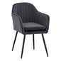 Armchair Sawyer Velvet Grey with black legs HM8523.11 53x60x76cm image 1