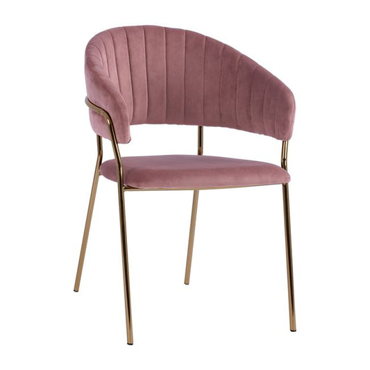 Armchair Theodore HM8520.02 Velvet Rotten Apple with metallic frame 55x50x82 cm image 1