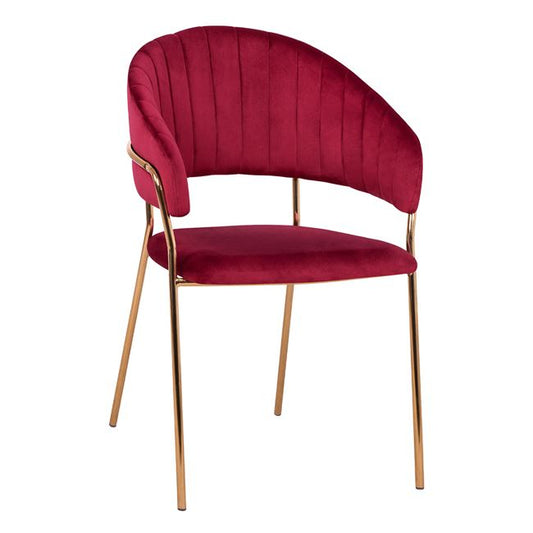 6 Velvet Bordeaux color with gold frame 55x50x82cm image 1