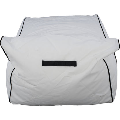 ΠΟΥΦ ZAFER HM5772.01 ΜΕ TEXTILINE ΛΕΥΚΟ ΚΑΙ ΜΑΥΡΟ ΡΕΛΙ 88x128x40-60Υ εκ. Β ΔΙΑΛΟΓΗΣ