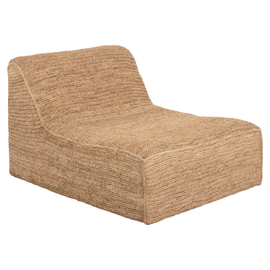POUF-LOUNGER BIBLOC HM5989 TEAK WOOD FRAME-HYDROHYACINTH UPHOLSTERY 84x118x73Hcm. image 1