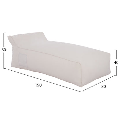 ΠΟΥΦ ΞΑΠΛΩΣΤΡΑ WADELIN HM5774.11 ΜΕ TEXTILINE ΛΕΥΚΟ 190x80x40-60Υ εκ.
