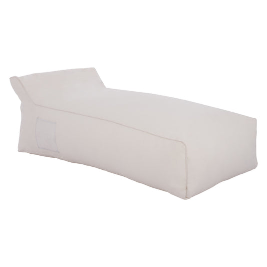 ΠΟΥΦ ΞΑΠΛΩΣΤΡΑ WADELIN HM5774.11 ΜΕ TEXTILINE ΛΕΥΚΟ 190x80x40-60Υ εκ. image 1