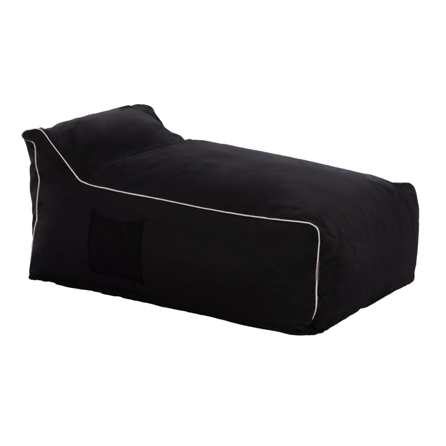 BEANBAG SEAT (POUF) “ZAFER” HM5772.12 TEXTILENE FABRIC BLACK COLOR image 1