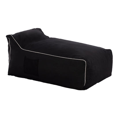 BEANBAG SEAT (POUF) “ZAFER” HM5772.12 TEXTILENE FABRIC BLACK COLOR image 1