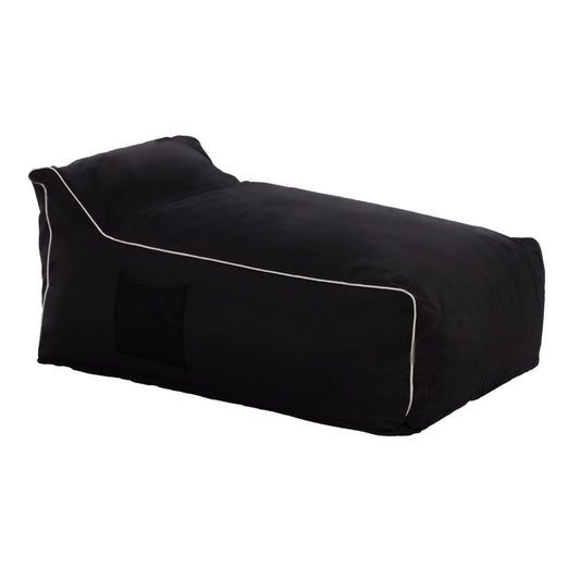 BEANBAG SEAT (POUF) “ZAFER” HM5772.12 TEXTILENE FABRIC BLACK COLOR image 1