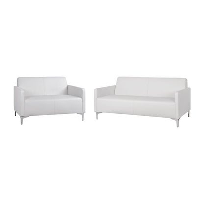 Set 2 pieces Sofa 3 & 2 seater Nellie HM11274.02 White color image 1