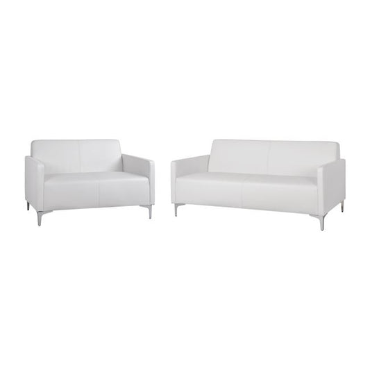 Set 2 pieces Sofa 3 & 2 seater Nellie HM11274.02 White color image 1