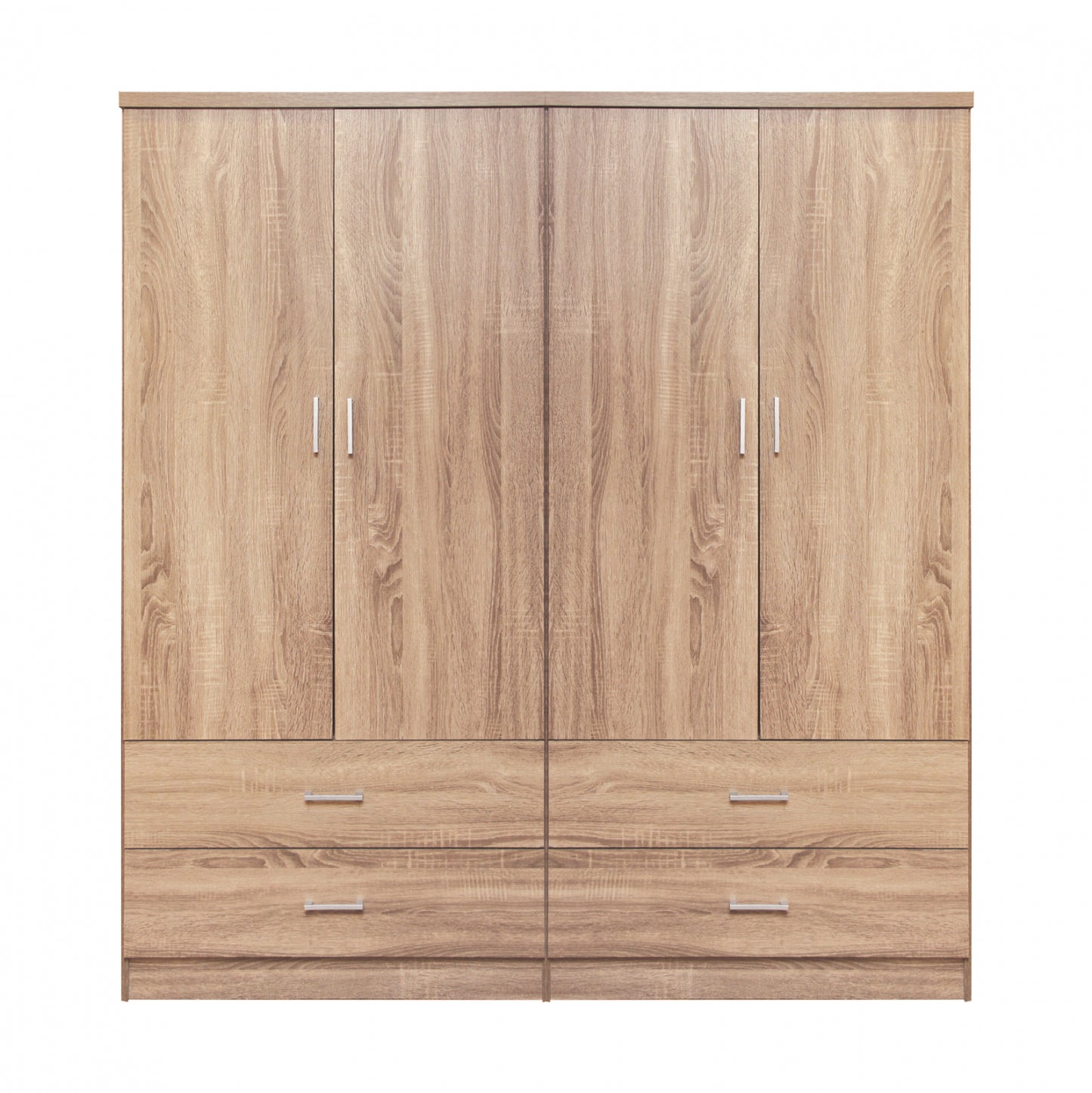 Set 2 pieces Wardorbe 4 leaf with 4 drawers Sonama 160x42x181 HM11349.02 image 1