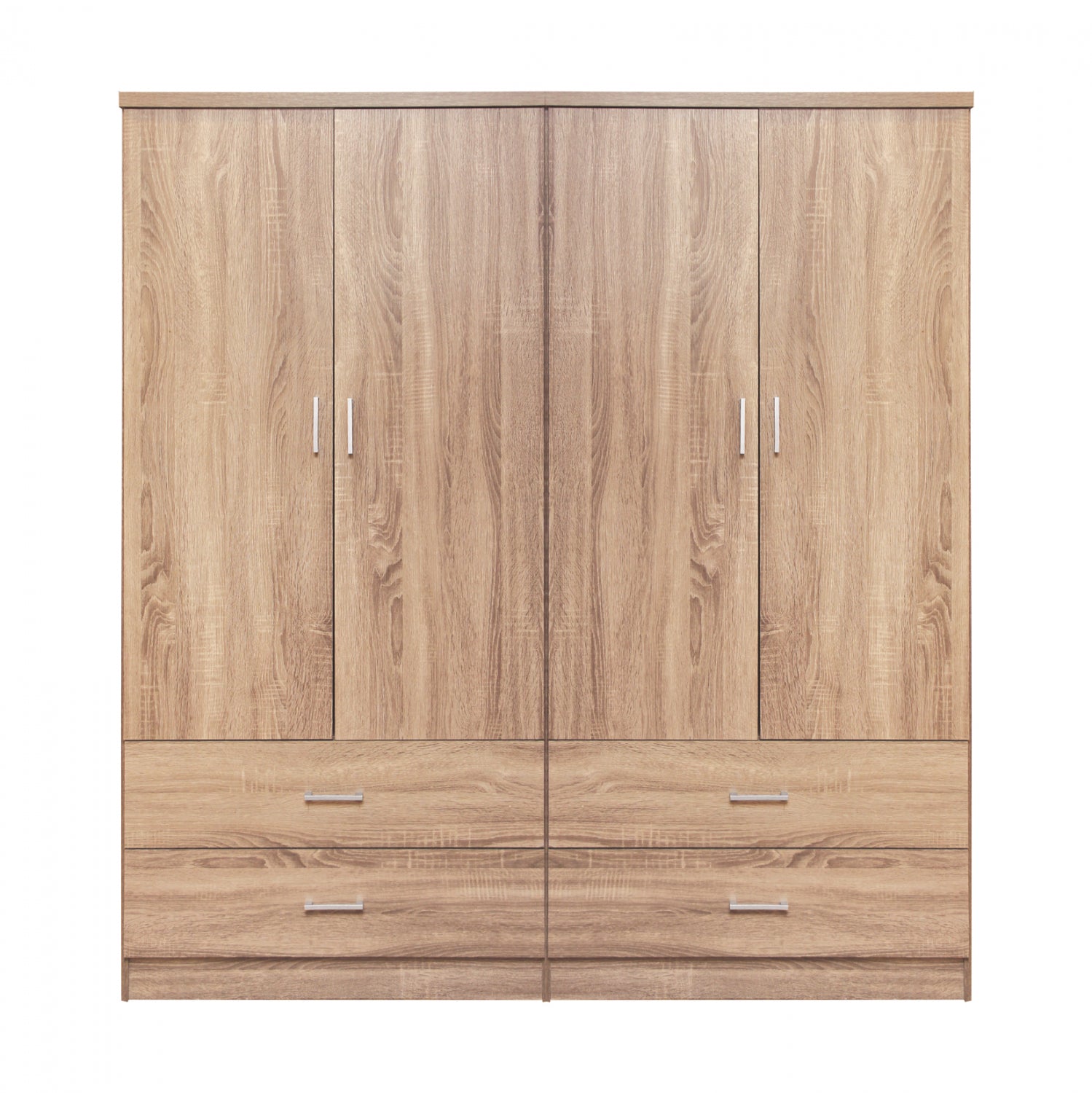 Set 2 pieces Wardorbe 4 leaf with 4 drawers Sonama 160x42x181 HM11349.02 image 1