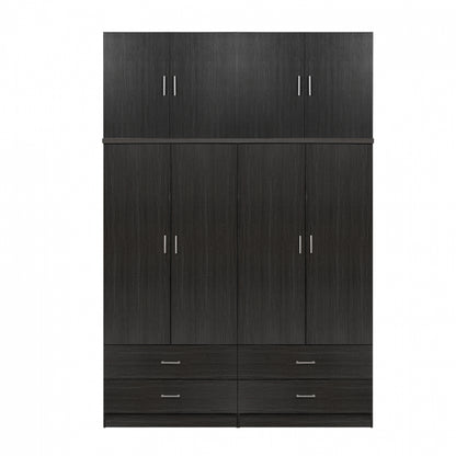 Set 2 pieces Wardrobe 4 leaf with loft Zebrano 160x42x241 HM11352.01 image 1
