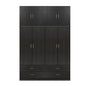 Set 2 pieces Wardrobe 4 leaf with loft Zebrano 160x42x241 HM11352.01 image 1