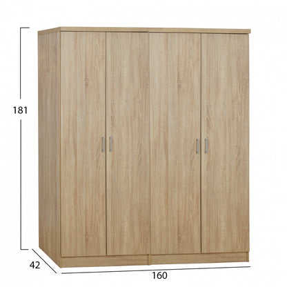 Комплект 2 парчета Шкаф 4 врати Сонама 160x42x181