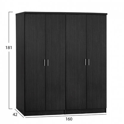 Комплект 2 броя шкаф 4 врати Зебрано 160x42x181