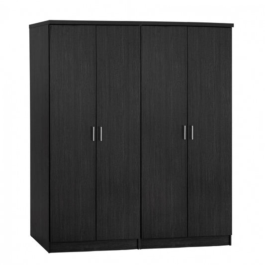 Set 2 pieces Wardrobe 4 leaf Zebrano 160x42x181 HM11350.01 image 1