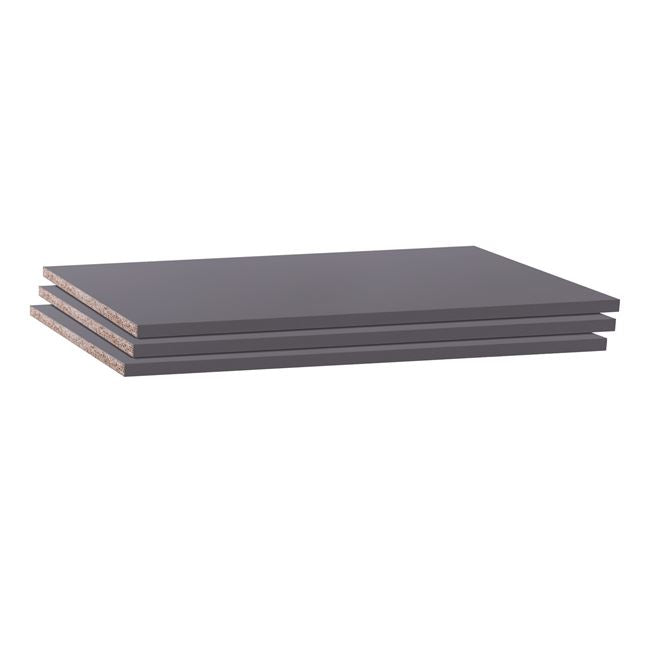 Set 3 pieces Shelves for Wardrobe HM2372 in grey color 83x42x1.5cm image 1