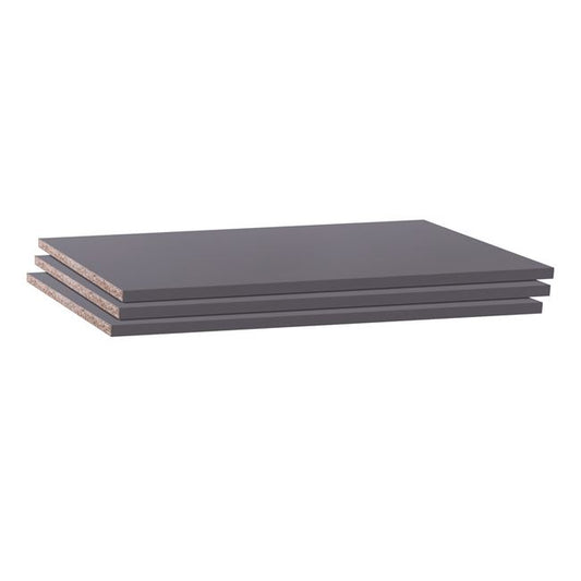 Set 3 pieces Shelves for Wardrobe HM2372 in grey color 83x42x1.5cm image 1