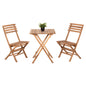 DINING SET OUTDOOR 3PCS KENDYR HM9907 SOLID TEAK WOOD-NATURAL 46x50x88,5H image 1