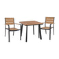 Set 3 pieces Table & Aluminum armchairs in grey color HM10537.02 image 1
