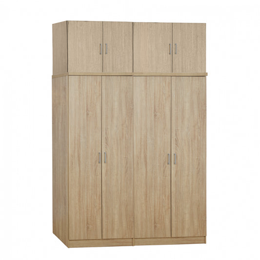 Set 4 pieces Wardrobe Four Leaf with loft Sonama 160x42x241 HM11353.02 image 1