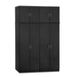Set 4 pieces Wardrobe Four Leaf with loft Zebrano 160x42x241 HM11353.01 image 1