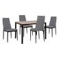 Set 5 peices Table Sonama with black legs and & metallic chairs Lady HM11009 110x70x76 cm image 1