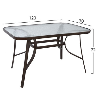 Set 5pieces Table Metallic with chairs Wicker HM10381