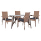 Set 5pieces Table Metallic with chairs Wicker HM10381 image 1