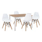 Set 5 pieces Table sonama & chairs PPn Twist White Seat HM11014 110x70x76 cm image 1