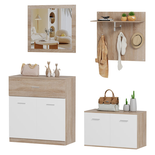 ENTRANCE SET 4PCS DIONNE HM21057 MELAMINE IN SONAMA-WHITE image 1