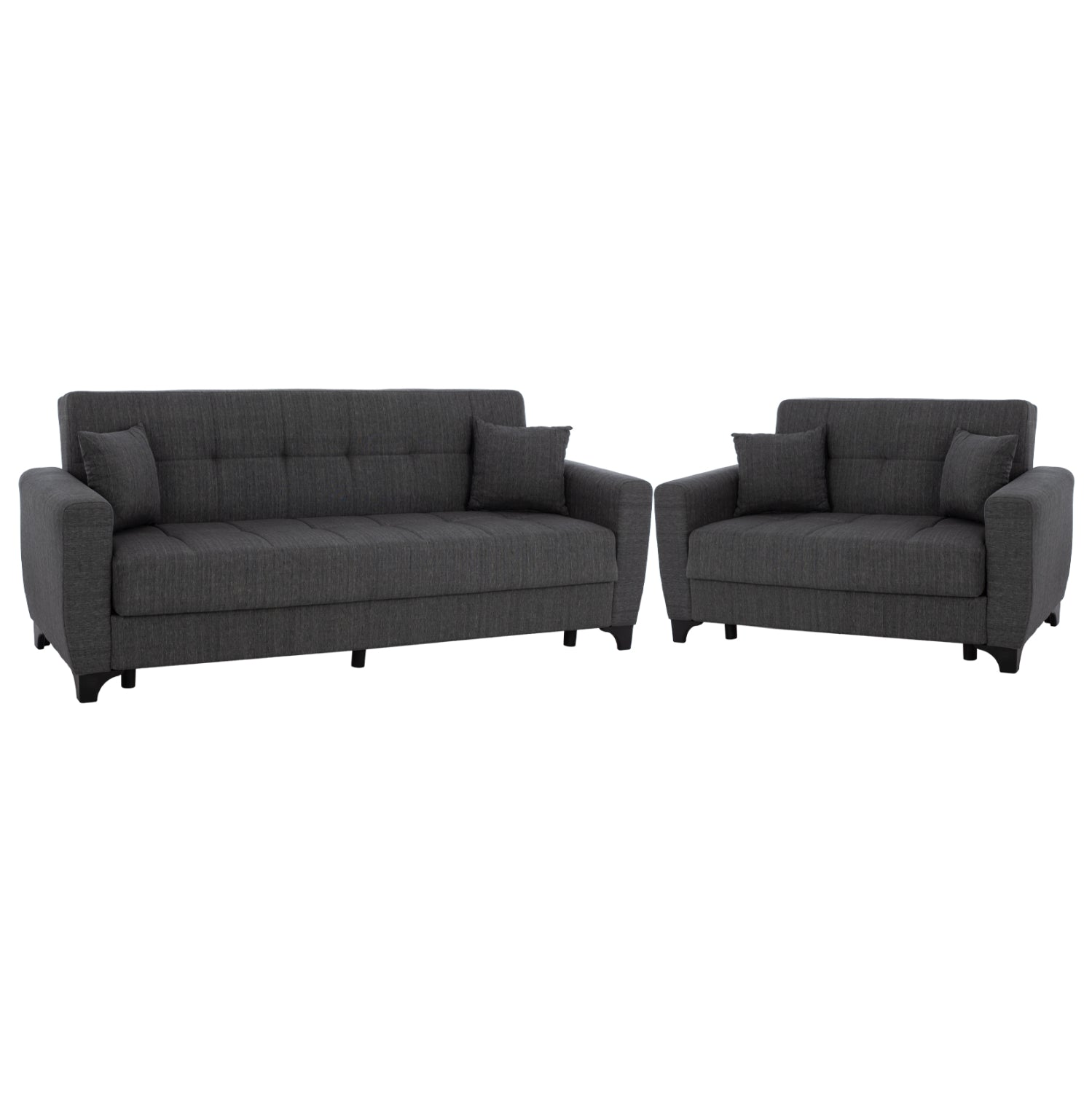 HM11748.03 sofa-bed set of 3-seater and 2-seater, grey image 1