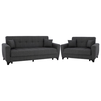 HM11748.03 sofa-bed set of 3-seater and 2-seater, grey image 1