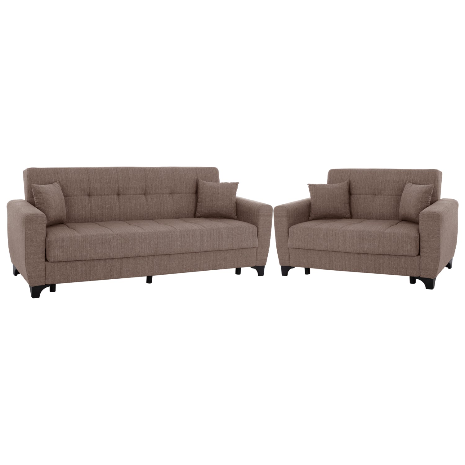 HM11748.02 sofa-bed set of 3-seater and 2-seater, beige image 1